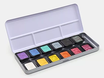 Finetec Metallic Case of 12 Pearlescent Pigments