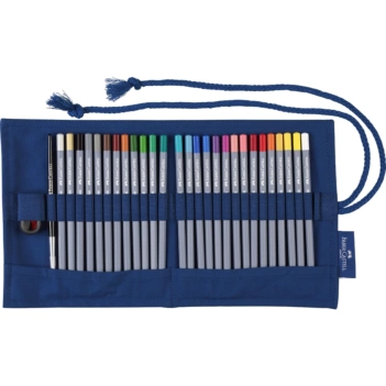 Estuche tela enrollable azul 30 piezas Goldfaber Aqua Faber-Castell