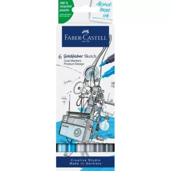 Case of 6 Product Design Goldfaber Sketch Dual Faber-Castell Markers
