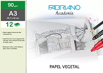 Cartella in carta vegetale Fabriano A3 90g/m²