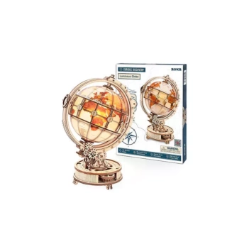 Classical 3D wooden luminous globe model Robotime