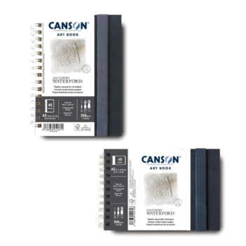 Cuaderno acuarela Saunders Waterford espiral tapa dura grano fino Canson 300g/m²
