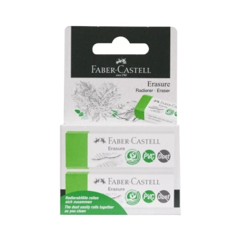 Set de 2 gommes vertes Faber-Castell
