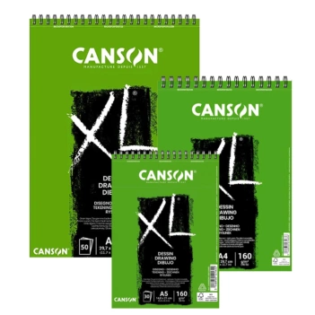 Canson XL bloc-notes à grain fin à reliure spirale 160g/m²