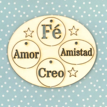 Die-cuts de madera Con mis amigos Dayka