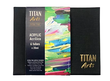 Set 6 Tubos de Acrílico Extrafino Arts Titan 20ml