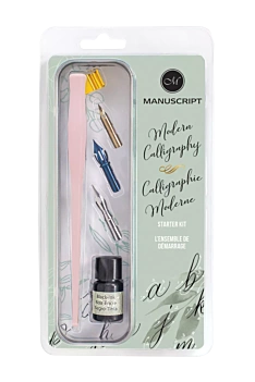 Set para Caligrafía Oblicua Rosa Manuscript
