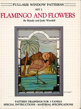 Modelli per finestre a grandezza naturale Fenicottero e Fiori Set 02 R e Judy Wardell English