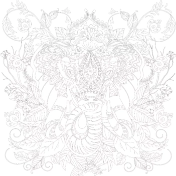Bastidor Entelado para Colorear Mandala #01 Phoenix 30x30cm