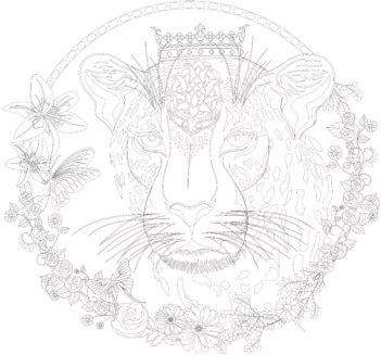 SUPER OFERTA **50%** Lienzo sobre bastidor para colorear Tigre Phoenix 30x30cm