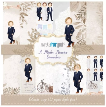 SUPER DEAL **40%** PapersForYouPaper Kit A Day of Illusion Child Blonde Portuguese 30x30cm