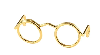 Creativ Company Set 10 Glasses Novelty Gold Plated 25mm