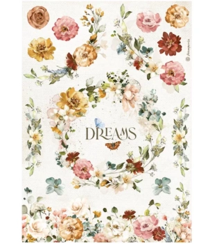 SUPER DEAL **30%** Stamperia Romantic Garden of Promises Rice Paper Dreams A4