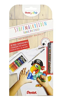 Set 15 Pasteles Textiles  y Rotulador Textil Fabric Fun Pentel