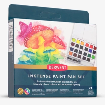 Derwent Inktense Box 24 Aquarell Halb Godets