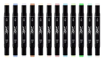 Estuche 12 Rotuladores Gama Artist Tonos Pasteles Alex Bog