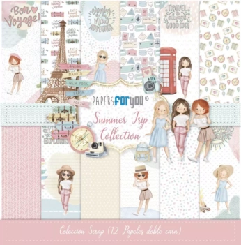 Kit de Scrapbooking Summer Trip PapersForYou 30x30cm