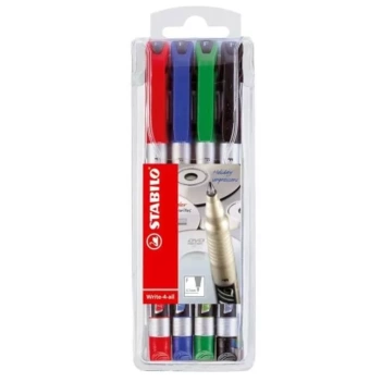 Set van 4 STABILO Write-4-all fijnschrijverpotloden