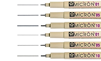 Rotuladores Calibrados Gris Sakura Pigma Micron