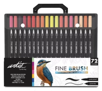 Maletín 72 Rotuladores de Doble Punta Gama Creative Fine Brush Alex Bog