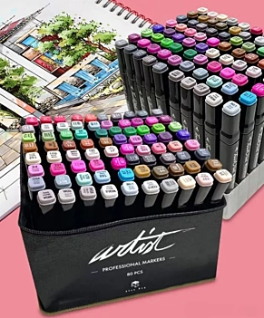 Estuche 80 Rotuladores Luxury Canvas Gama Artist Alex Bog