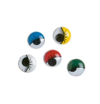 SUPER DEAL **40%** Hobby Time Set 10 Googly Eyes 5 Colours 15mm