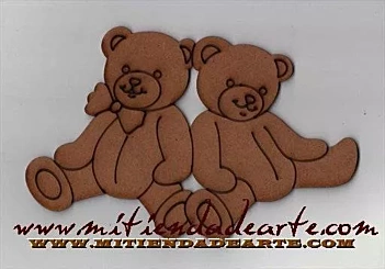 Dayka Trade MDF Silhouette IFLO005 Pair of Bears I