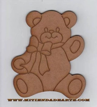 Dayka Trade MDF Silhouette IFLO008 Teddy with bow II