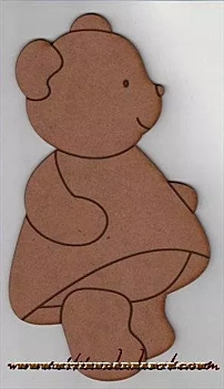 Dayka Trade MDF Silhouette IFLO010 Large bear with dress I