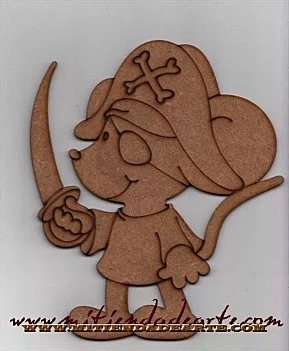Dayka Trade MDF Silhouette IFLR053 Pirate mouse