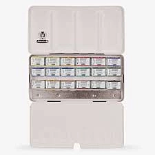Caja de metal 18 godets de acuarela Horadam Schmincke