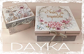 Kit 2 Cajas Prediseñadas Nada es Imposible Dayka