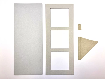 SUPER DEAL **40%** Rectangular cardboard frame with 3 large windows