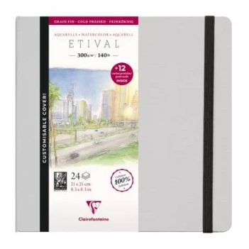 Álbum para Acuarela 300g/m² Clairfontaine 21x14cm

