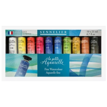 Box of 10 Fine Watercolor Tubes La Petite Aquarelle Sennelier 21ml