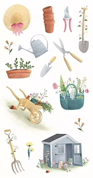 Artemio Transparent Stickers Garden Life is Simple 