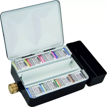 Caja metálica 8 medios godets de acuarela Horadam Schmincke