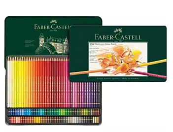 Étui métallique de 120 crayons Polychromos Faber-Castell