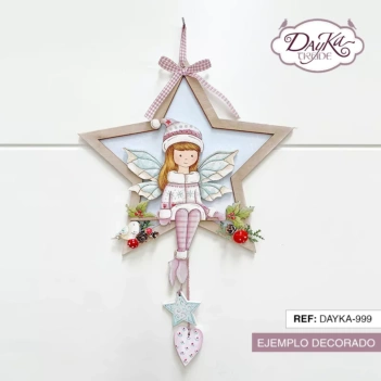 Kit DIY Estrella para Colgar con Hada Sentada Dayka