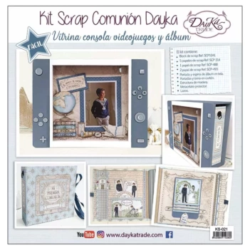 Kit de Scrapbooking Caja Consola Videojuegos Dayka 31x24cm