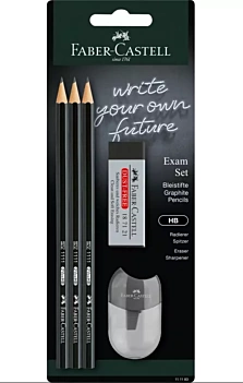 Zestaw 3 ołówków grafitowych Zestaw do egzaminu HB Faber-Castell