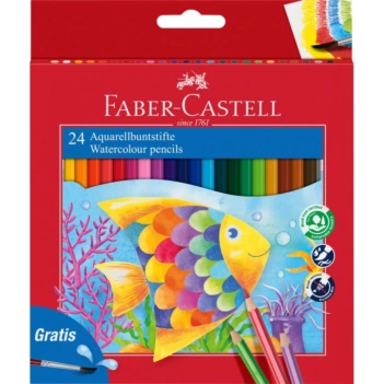 Set 24 lápices acuarelables y pincel Faber-Castell