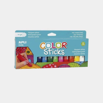 Set 10 témperas sólidas colores surtidos Apli 10g