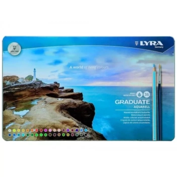 Estuche Metálico 36 Lápices Acuarelables Graduate Aquarell Lyra