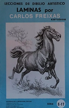 Artistic drawing sheets Blue Series E17 Horses C Freixas Castellano