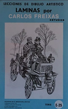 Artistic drawing plates Blue Series E25 Veteran cars C Freixas Castellano
