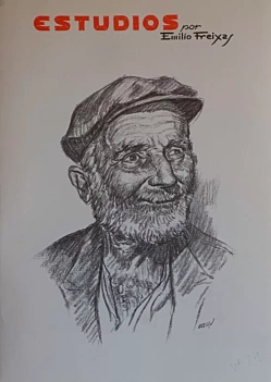 Artistic drawing studies ES14 Faces peasant C Freixas Castellano