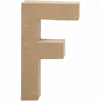 SUPER OFERTA **40%** Letra F de papel maché 20x11cm