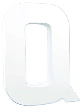 Letra P de cartón endurecido blanco