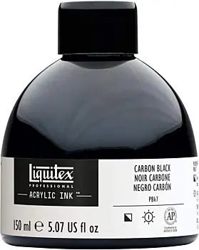 Ultra-płynny tusz akrylowy X0337 Czarny węgiel Liquitex 150ml